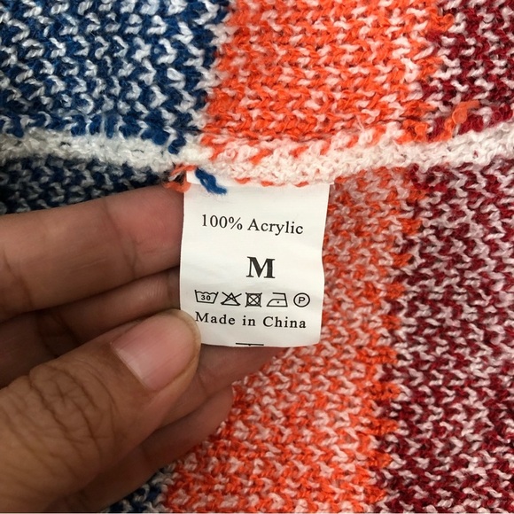 Women’s aztec long sweater open cardigan size medium - Picture 3 of 6